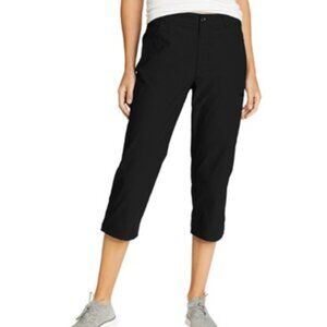 NWT Eddie Bauer Women's Tech Capri Pants Black